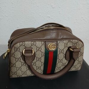 Tan Speedy Top Handle Purse